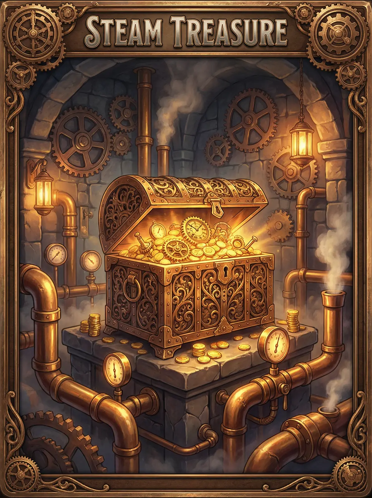 非凡娱乐 - 蒸汽宝藏老虎机游戏界面